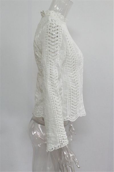 wild blusas mujer fashion stand collar lace shirt hollow out long sleeve blouse casual wild ladies 66353, White
wild blusas mujer fashion stand collar lace shirt hollow out long sleeve blouse casual wild ladies 66353, White