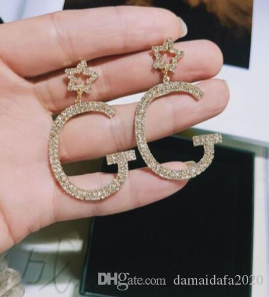 letter earrings star earrings rhinestone female new wild lady temperament long paragraph gift accessories, White 
letter earrings star earrings rhinestone female new wild lady temperament long paragraph gift accessories, White