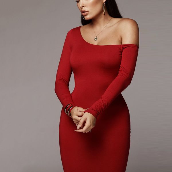 2020 european and american fashion autumn and winter women's long-sleeved solid color dress, Black;gray
2020 european and american fashion autumn and winter women's long-sleeved solid color dress, Black;gray