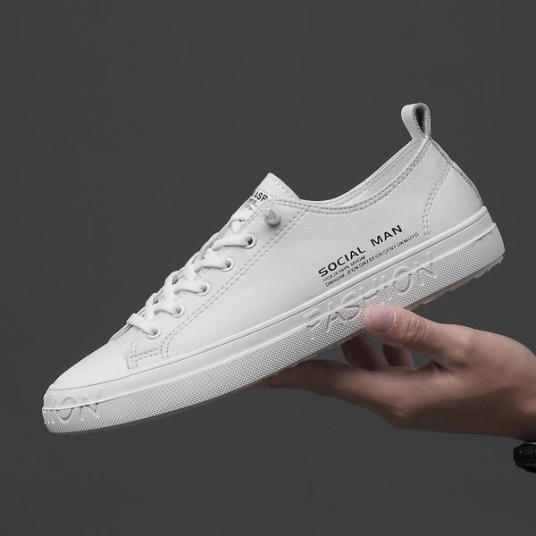 men's casual shoes breathable fashion white sneakers men slip on genuine leather shoes loafers male tenis krasovki, Black
men's casual shoes breathable fashion white sneakers men slip on genuine leather shoes loafers male tenis krasovki, Black