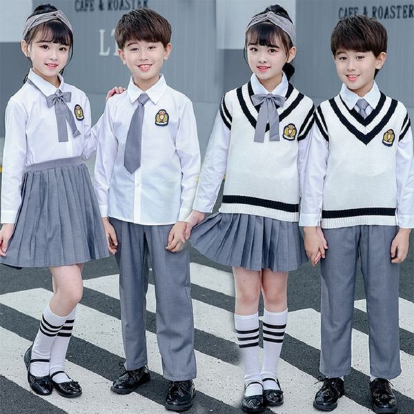 boys girls school uniforms brother and little sister clothes business outfits wind games children's clothing set tracksuits, White
boys girls school uniforms brother and little sister clothes business outfits wind games children's clothing set tracksuits, White