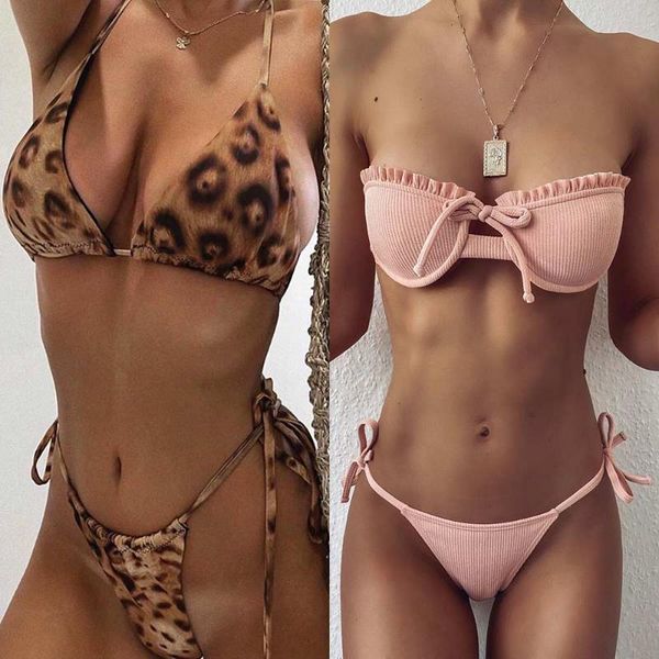 women's swimwear bikini set 2021 brazilian women swimsuit for girls push up bikinis mujer bathing suit beachwear bandeau swim wear, White;black
women's swimwear bikini set 2021 brazilian women swimsuit for girls push up bikinis mujer bathing suit beachwear bandeau swim wear, White;black