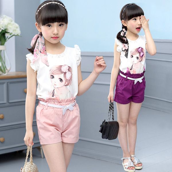 girl clothes sets print pattern embroidery children tracksuit kids clothing suit baby short sleeved t shirt+shorts 2pcs 2-10 old, White
girl clothes sets print pattern embroidery children tracksuit kids clothing suit baby short sleeved t shirt+shorts 2pcs 2-10 old, White