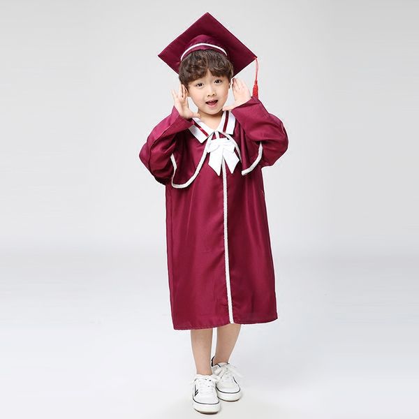 children's performance clothing academic dress gown kindergarten chorus clothes dr. cloth graduated bachelor suits dr. cap, White
children's performance clothing academic dress gown kindergarten chorus clothes dr. cloth graduated bachelor suits dr. cap, White