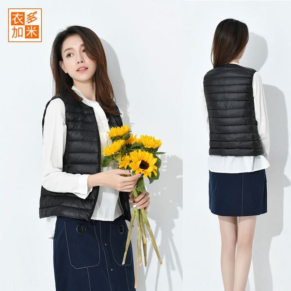 2020 new thin down women's round neck mv9-715 coat vestvest vest large size round neck zipper coat, Black
2020 new thin down women's round neck mv9-715 coat vestvest vest large size round neck zipper coat, Black