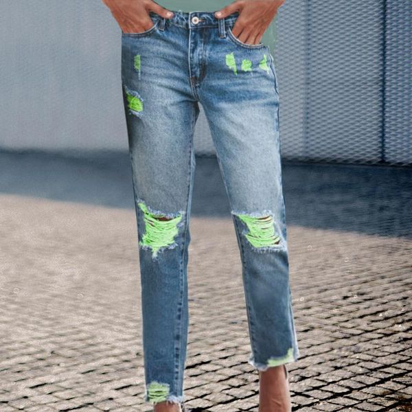 women's jeans 2021 autumn women blue mid waist with holes and slimming womens trousers straight-leg cropped
women's jeans 2021 autumn women blue mid waist with holes and slimming womens trousers straight-leg cropped