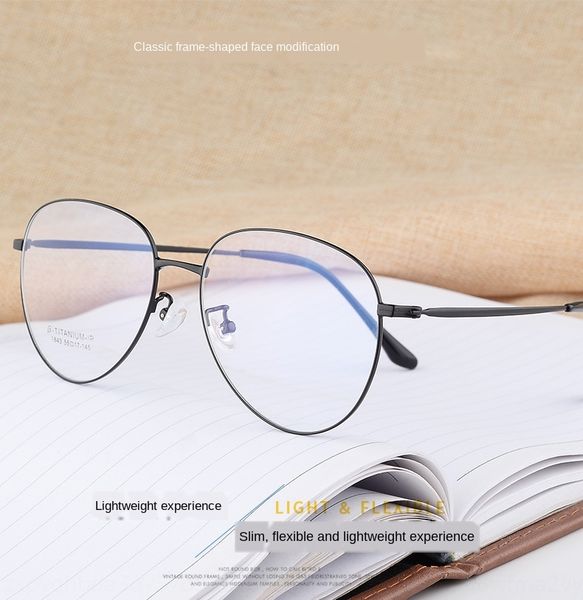 pure titanium round frame men's myopia korean women's full frame can be equipped with degree myopia glasses glasses rack, Silver
pure titanium round frame men's myopia korean women's full frame can be equipped with degree myopia glasses glasses rack, Silver