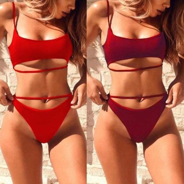 fabulous women two piece bikini solid print swimwear bandage push up padded swimsuit womens swimsuits bather swimwear biquini, White;black 
fabulous women two piece bikini solid print swimwear bandage push up padded swimsuit womens swimsuits bather swimwear biquini, White;black