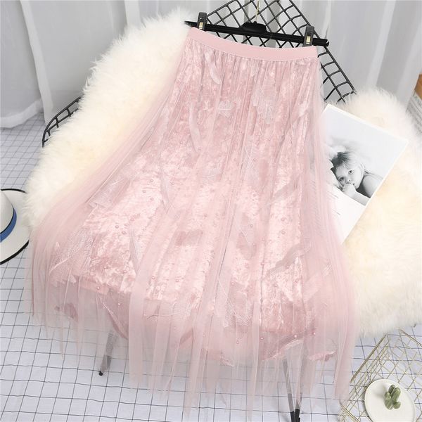 c0gp3 heavy industry beaded mesh mid-length gold velvet 2019 spring and autumn high waist feather embroidered pleated beads pleated skirt fa, Black
c0gp3 heavy industry beaded mesh mid-length gold velvet 2019 spring and autumn high waist feather embroidered pleated beads pleated skirt fa, Black