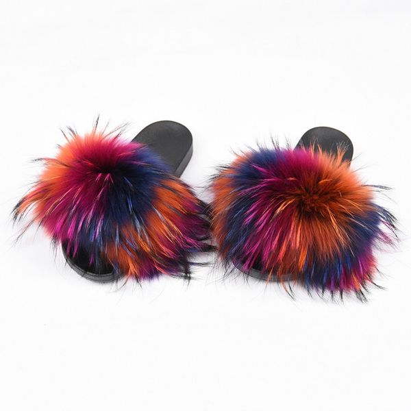 new colors female slippers fluffy flat women slides ladies real raccoon fur sandals, Black
new colors female slippers fluffy flat women slides ladies real raccoon fur sandals, Black