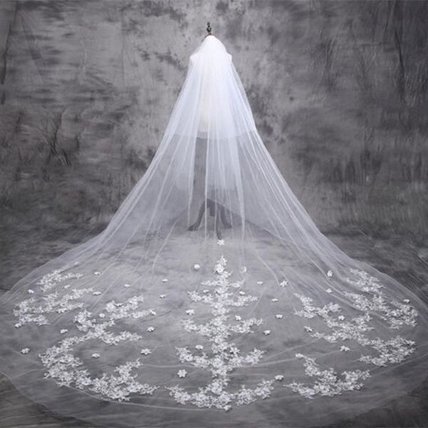 cathedral length bridal veils lace appliques long wedding veils white ivory luxurious designer vestido de noiva longo wedding veil, Black
cathedral length bridal veils lace appliques long wedding veils white ivory luxurious designer vestido de noiva longo wedding veil, Black