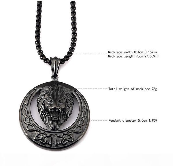 fashion men black hip hop jewelry lion head necklace stainless steel punk rock micro mens 70cm long chains high quality, Silver
fashion men black hip hop jewelry lion head necklace stainless steel punk rock micro mens 70cm long chains high quality, Silver
