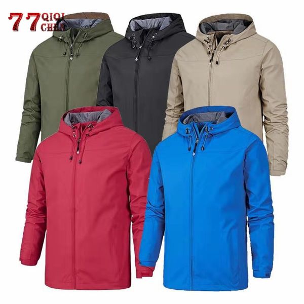 spring autumn casual jacket men windproof waterproof hooded zipper thin coat army tourism mountain jackets sportswear, Black;brown
spring autumn casual jacket men windproof waterproof hooded zipper thin coat army tourism mountain jackets sportswear, Black;brown