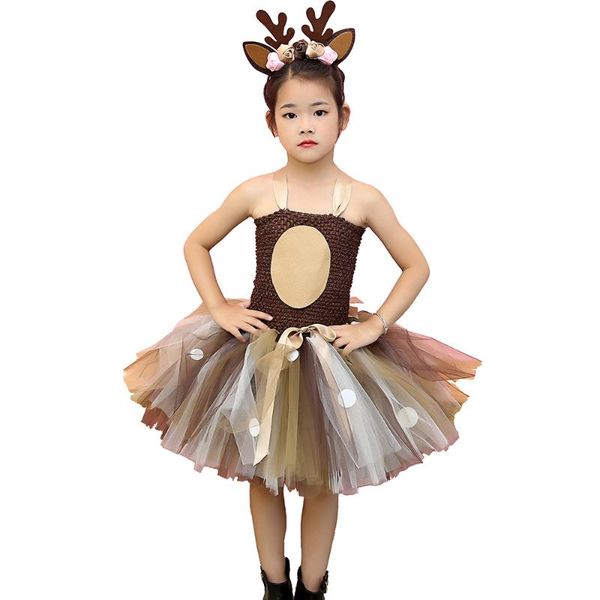 brown deer tutu dress halloween costume for girls kids birthday party dress children cosplay animal sika deer up clothes, Red;yellow
brown deer tutu dress halloween costume for girls kids birthday party dress children cosplay animal sika deer up clothes, Red;yellow
