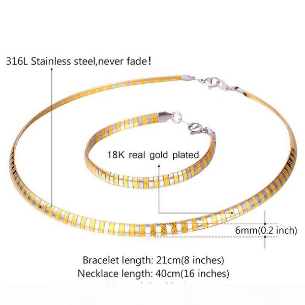 stainless steel collar necklace for women men gold plated choker fancy snake chain bracelet jewelry set, Silver
stainless steel collar necklace for women men gold plated choker fancy snake chain bracelet jewelry set, Silver
