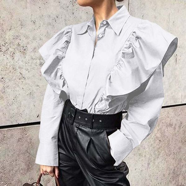 women's blouses & shirts office lady vonda 2021 ladies women long sleeve party tunic female casual plus size ruffles blusas s-5xl, White
women's blouses & shirts office lady vonda 2021 ladies women long sleeve party tunic female casual plus size ruffles blusas s-5xl, White