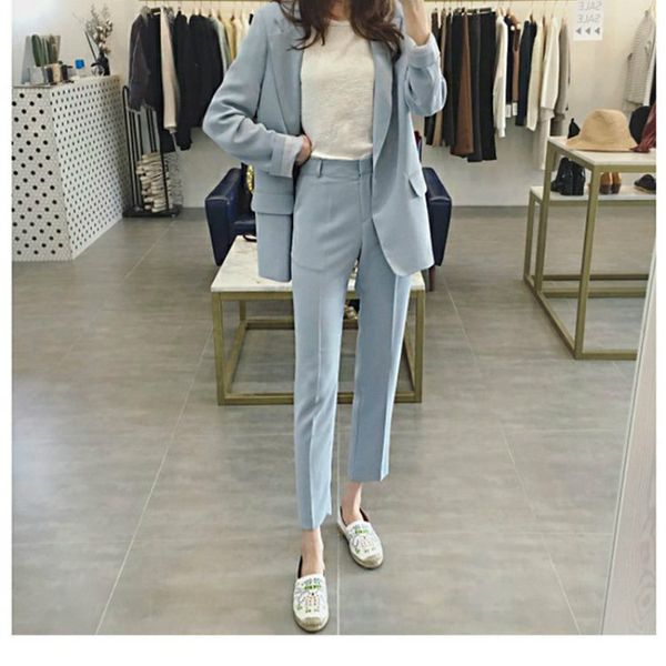 2020 autumn new women's blazer fashion professional black suit slim women's jacket fashion trousers two-piece, White
2020 autumn new women's blazer fashion professional black suit slim women's jacket fashion trousers two-piece, White
