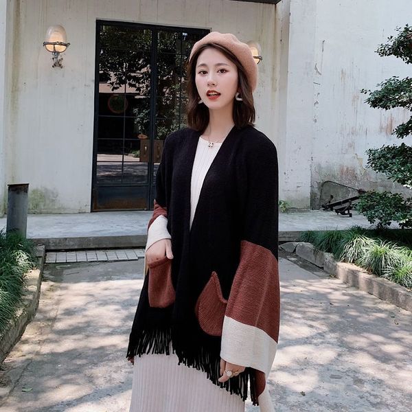 zugif korean fashion double-pocket tassel scarf women's season lengthened thickened color matching warm dual-purpose warm shawl scarf s, Blue;gray
zugif korean fashion double-pocket tassel scarf women's season lengthened thickened color matching warm dual-purpose warm shawl scarf s, Blue;gray