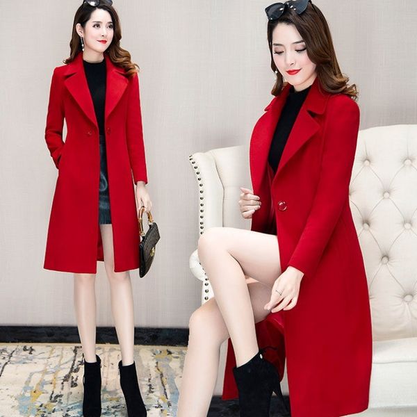 woolen wool wool coat women's mid-length slim 2019 autumn and winter new waist slimming large size woolen coat women's clothing, Black
woolen wool wool coat women's mid-length slim 2019 autumn and winter new waist slimming large size woolen coat women's clothing, Black