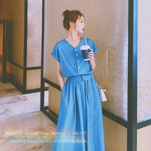 fairy super fairy mori denim platycodon grandiflorum skirt first love skirt 2020 summer new slimming temperament popular denim dress, Black;gray
fairy super fairy mori denim platycodon grandiflorum skirt first love skirt 2020 summer new slimming temperament popular denim dress, Black;gray
