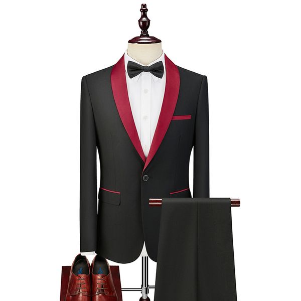men's suits & blazers slim fit formal men for boyfriend groom wedding tuxedos 2021 2 piece business male suit jacket with pants ready i, White;black
men's suits & blazers slim fit formal men for boyfriend groom wedding tuxedos 2021 2 piece business male suit jacket with pants ready i, White;black