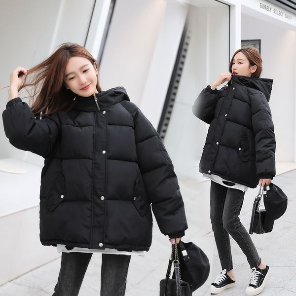 2020 winter jacket women new fashion thicked warm short women's down cotton jacket hooded parka coat loose padded outwear h28, Black
2020 winter jacket women new fashion thicked warm short women's down cotton jacket hooded parka coat loose padded outwear h28, Black