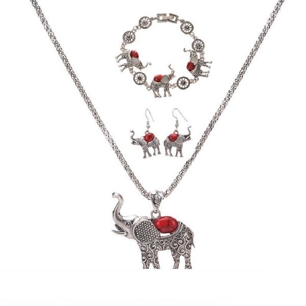 boho elephant pendant necklace bracelet earrings set european and american exaggerated statement jewelry three piece set wholesale, Black
boho elephant pendant necklace bracelet earrings set european and american exaggerated statement jewelry three piece set wholesale, Black