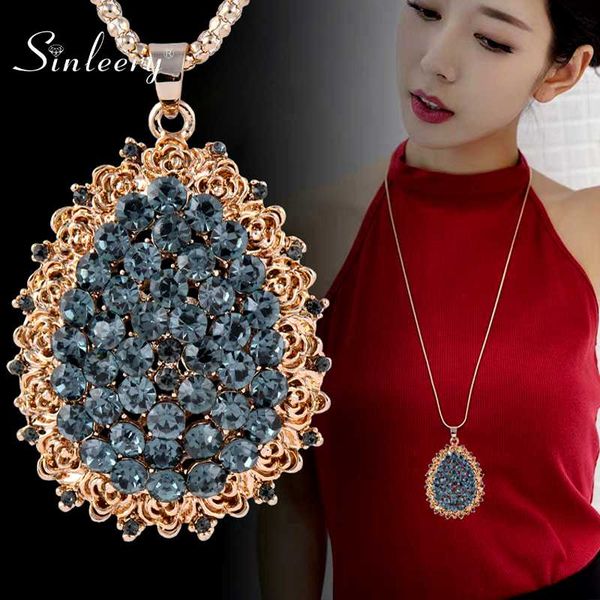 sinleery shiny waterdrop pendant necklace antique gold color long chain gray zircon crystal neckalce for women jewelry my033 ssg, Silver
sinleery shiny waterdrop pendant necklace antique gold color long chain gray zircon crystal neckalce for women jewelry my033 ssg, Silver