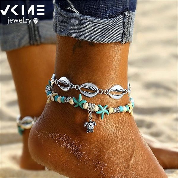 vkme bohemian starfish shell anklet bracelet for women star summer beach foot charm jewelry 2020 new gift t200714, Red;blue
vkme bohemian starfish shell anklet bracelet for women star summer beach foot charm jewelry 2020 new gift t200714, Red;blue