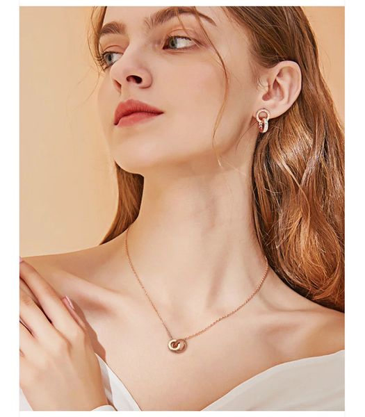 luxury jewelry designer jewelry sets for women rose gold color double rings earings necklace titanium steel sets fasion, Silver
luxury jewelry designer jewelry sets for women rose gold color double rings earings necklace titanium steel sets fasion, Silver