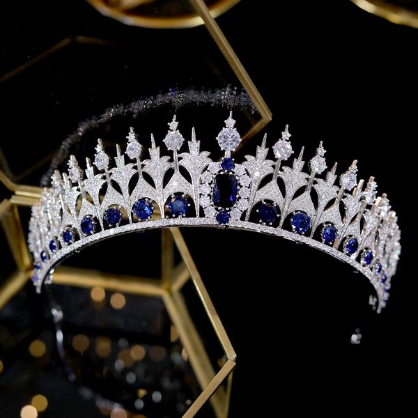 unique style blue zirconia crown, european bridal crown wedding hair ornament headdress, crown and tiaras wedding accessories, Silver
unique style blue zirconia crown, european bridal crown wedding hair ornament headdress, crown and tiaras wedding accessories, Silver