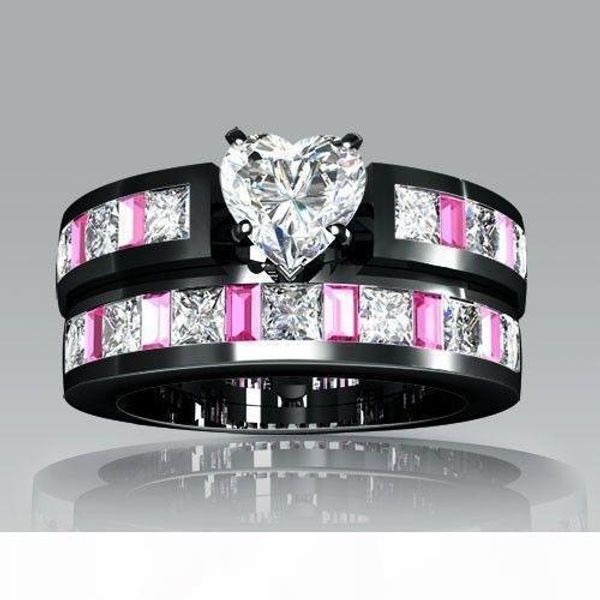 k классический виктория вику роскошные ювелирные изделия розовый сапфир diamonique cz алмазный 10kt черное золото заполненные 2 wedding ring, Slivery;golden
k классический виктория вику роскошные ювелирные изделия розовый сапфир diamonique cz алмазный 10kt черное золото заполненные 2 wedding ring, Slivery;golden