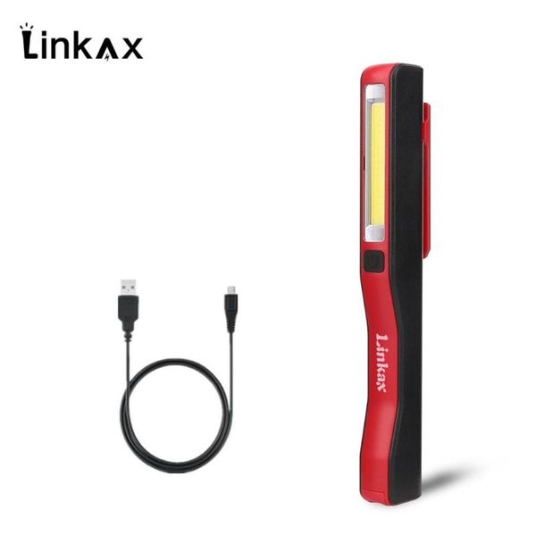 Usb Rechargeable Cob Led Work Lamp Camping Torch Inspection Light Lamp Magnet Hand Torch Built In Battery+usb Cable