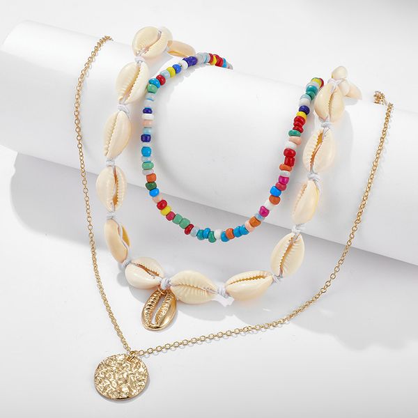 2021 new fashion bohemia gold shell necklace colorful beads chain beach chain women necklace jewelry girlfriend gift, Silver
2021 new fashion bohemia gold shell necklace colorful beads chain beach chain women necklace jewelry girlfriend gift, Silver