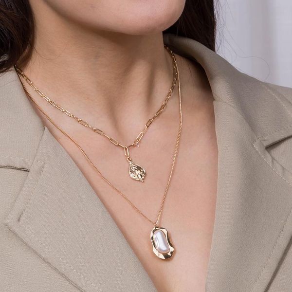 european and american fashion parts multi-layer retro portrait tag zircon women's all-match necklace, Silver
european and american fashion parts multi-layer retro portrait tag zircon women's all-match necklace, Silver