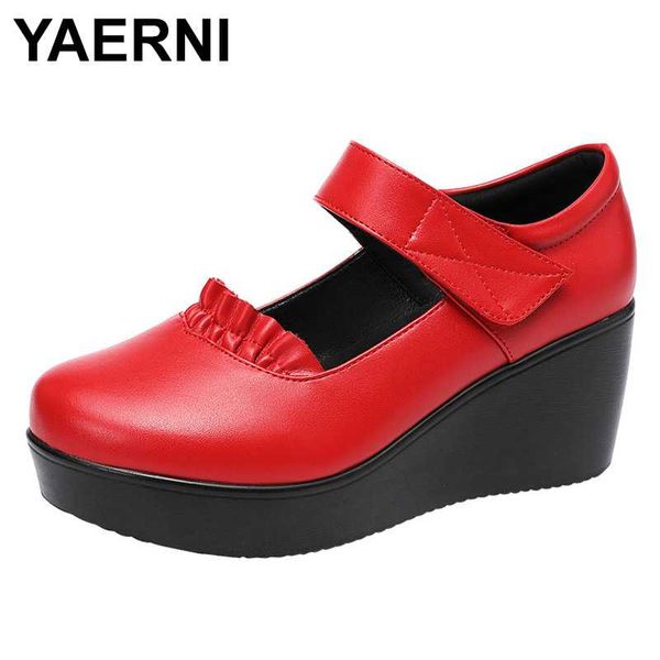 yaerni 2020 spring leather shoes women platform wedges high heels round toes ankle strap black women pumps big size 33-43
yaerni 2020 spring leather shoes women platform wedges high heels round toes ankle strap black women pumps big size 33-43
