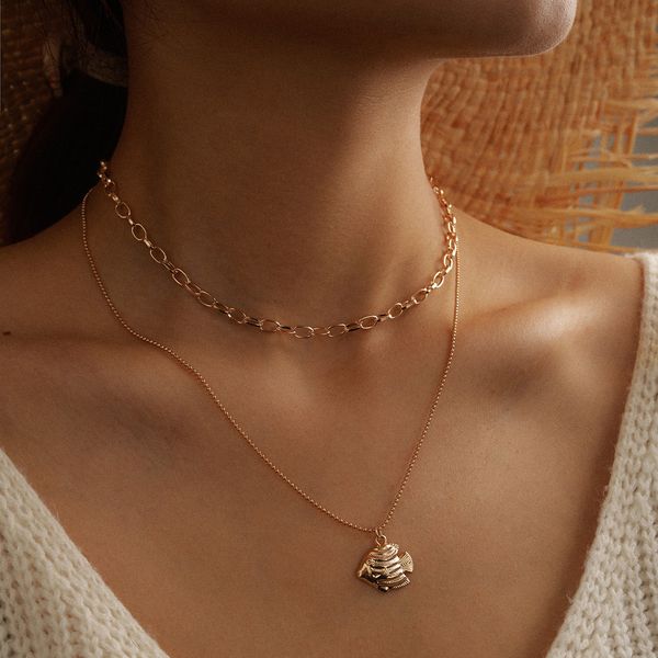 personality fashion commute ol necklace accessories exaggerated heavy metal chain ocean fish gold necklace female, Silver
personality fashion commute ol necklace accessories exaggerated heavy metal chain ocean fish gold necklace female, Silver