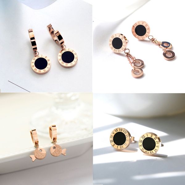 fashion love shell round roman numerals tassel circle stud earring rose gold color stainless steel women party gift, Silver
fashion love shell round roman numerals tassel circle stud earring rose gold color stainless steel women party gift, Silver