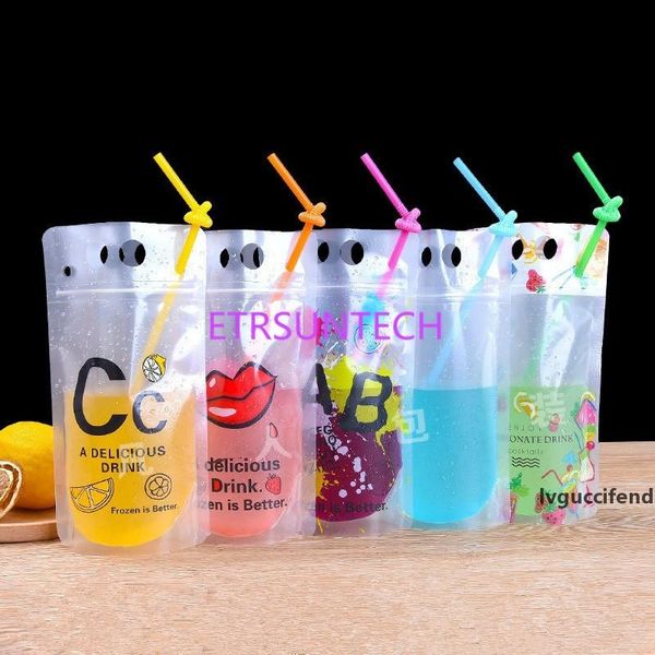 500ml new design plastic drink packaging bag pouch for beverage juice milk coffee, with handle and holes for straw lx0741
500ml new design plastic drink packaging bag pouch for beverage juice milk coffee, with handle and holes for straw lx0741