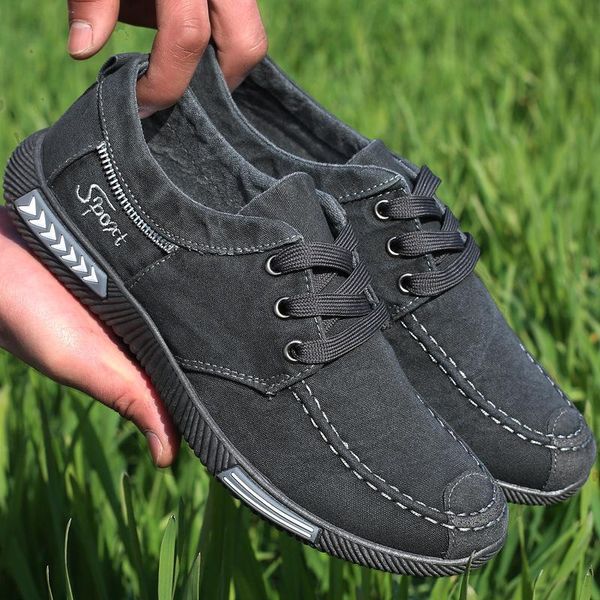 with box agutzm canvas men shoes denim lace-up men casual shoes new 2017 plimsolls breathable male footwear spring, Black
with box agutzm canvas men shoes denim lace-up men casual shoes new 2017 plimsolls breathable male footwear spring, Black