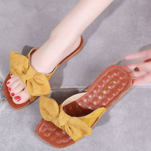 slippers women bow fashion summer new style versatile korean flat bottomed students wear soft bottom net red sandals, Black
slippers women bow fashion summer new style versatile korean flat bottomed students wear soft bottom net red sandals, Black