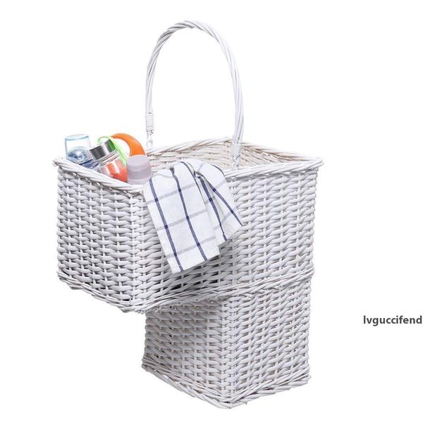 40x20x42cm white woven wicker stair step basket organizer stylish cosmetic box with handle container storage clothes laundry t200602
40x20x42cm white woven wicker stair step basket organizer stylish cosmetic box with handle container storage clothes laundry t200602
