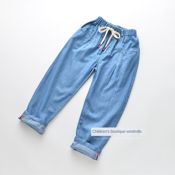 0104-20 2020 new elastic lace-up waist men's medium and large children's tencel denim pants casual pants casual trousers, Blue
0104-20 2020 new elastic lace-up waist men's medium and large children's tencel denim pants casual pants casual trousers, Blue