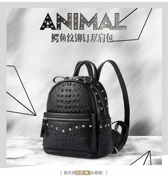 9bfsn genuine leather 2020 new versatile fashion leisure bag backpackbackpack rivet first layer cowhide backpack crocodile pattern women, White
9bfsn genuine leather 2020 new versatile fashion leisure bag backpackbackpack rivet first layer cowhide backpack crocodile pattern women, White