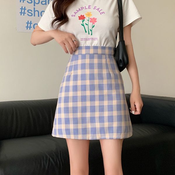 корейский стиль chic плед лета женщин 2020 корейский стиль высокой талии похудение a- a- линия юбка бедра похудение a- юбка линии, Black 
корейский стиль chic плед лета женщин 2020 корейский стиль высокой талии похудение a- a- линия юбка бедра похудение a- юбка линии, Black