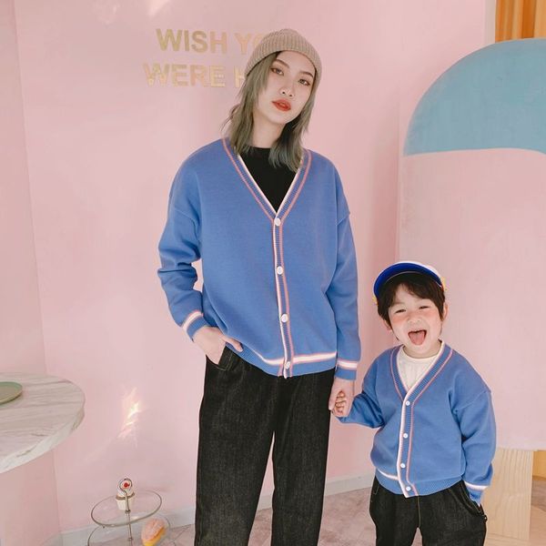 ktihr clothing girls coat children's color matching sweater boys' autumn korean parent-child clothing cardigan coat female dress c, Blue
ktihr clothing girls coat children's color matching sweater boys' autumn korean parent-child clothing cardigan coat female dress c, Blue