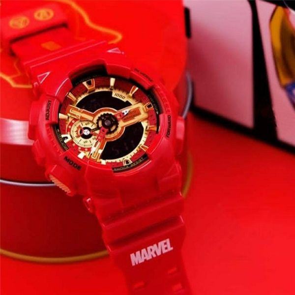 marvel hero g style sport watches mens luxury led digital iron man red gold shock wristwatches brand auto alarm quartz bracelet watches, Slivery;brown
marvel hero g style sport watches mens luxury led digital iron man red gold shock wristwatches brand auto alarm quartz bracelet watches, Slivery;brown