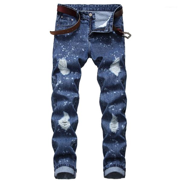 slim straight casual men pants full length man fashion clothing splash paint hole mens jeans summer, Blue
slim straight casual men pants full length man fashion clothing splash paint hole mens jeans summer, Blue