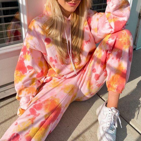 women print hooded tracksuit two-piece set long sleeve and loose elastic waist long pants female running suits sportwear, Black;blue
women print hooded tracksuit two-piece set long sleeve and loose elastic waist long pants female running suits sportwear, Black;blue