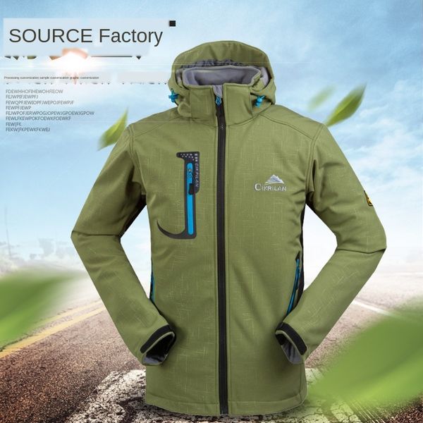 hikalan men's outdoor outdoor clothing jacket men's hooded windproof waterproof fleece soft shell clothing, Blue;black
hikalan men's outdoor outdoor clothing jacket men's hooded windproof waterproof fleece soft shell clothing, Blue;black